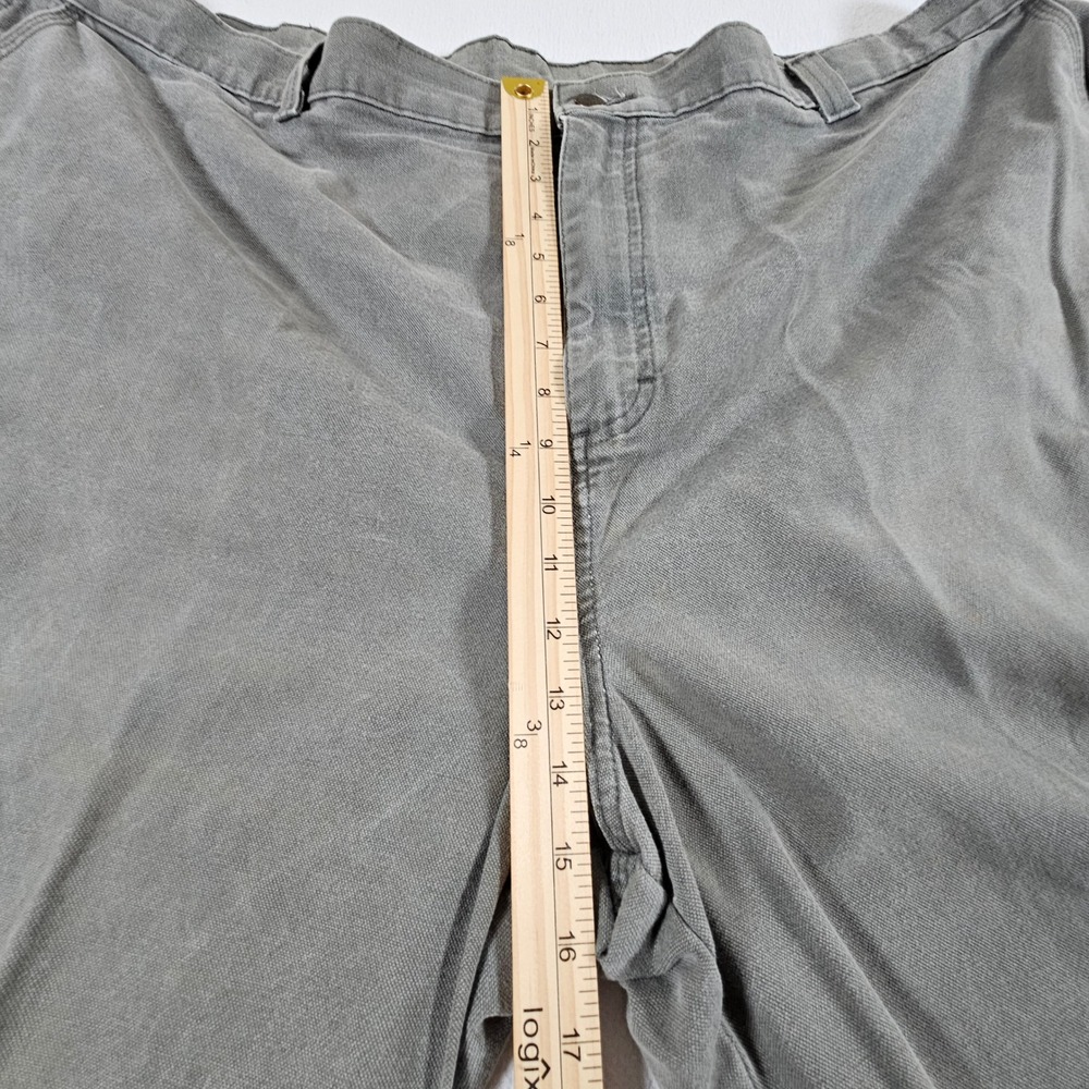 Cabelas Canvas Work Pants Mens 48 Regular Olive Grey USA Heavy Duty Rugged - Picture 3 of 8